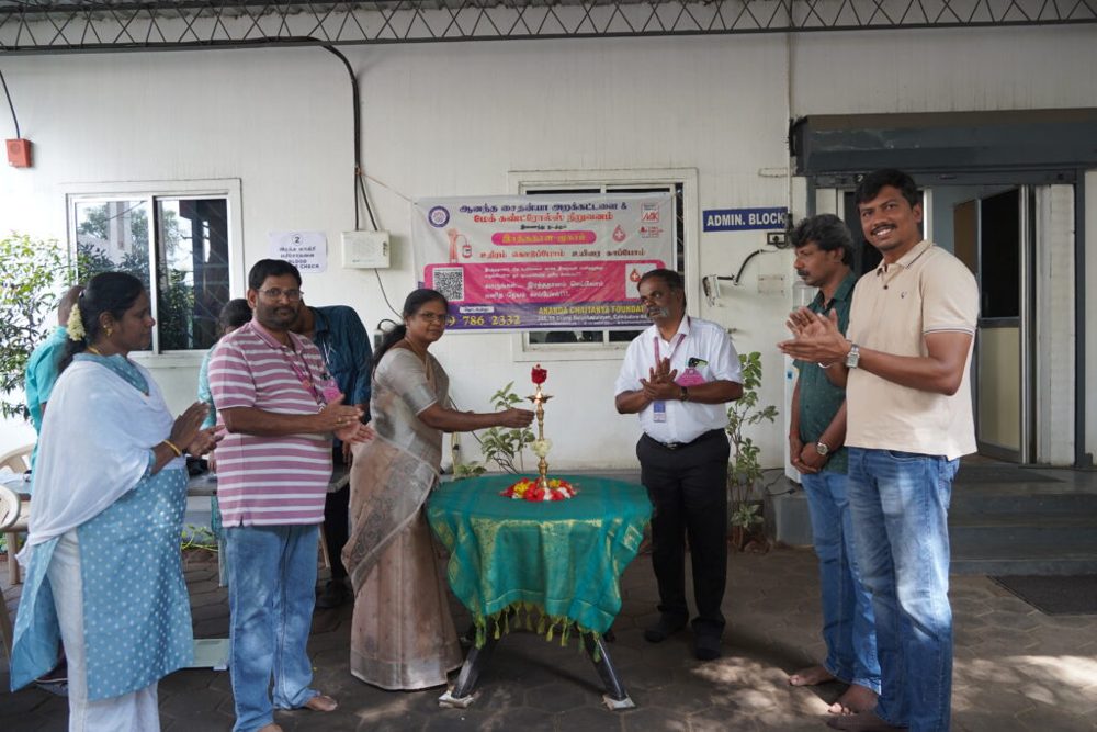 Anand Chaitanya Foundation in Association with MAK Controls Conducted Blood Donation Camp in Coimbatore