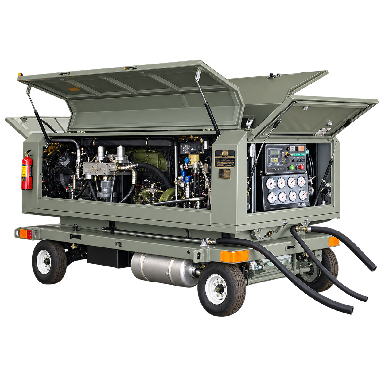  Hydraulic Servicing Trolley, High-Pressure and High-Flow Pneumatic Systems